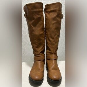 Dream Paris Boots - Tan - 7 - 18” Tall - 1 1/4” Heel